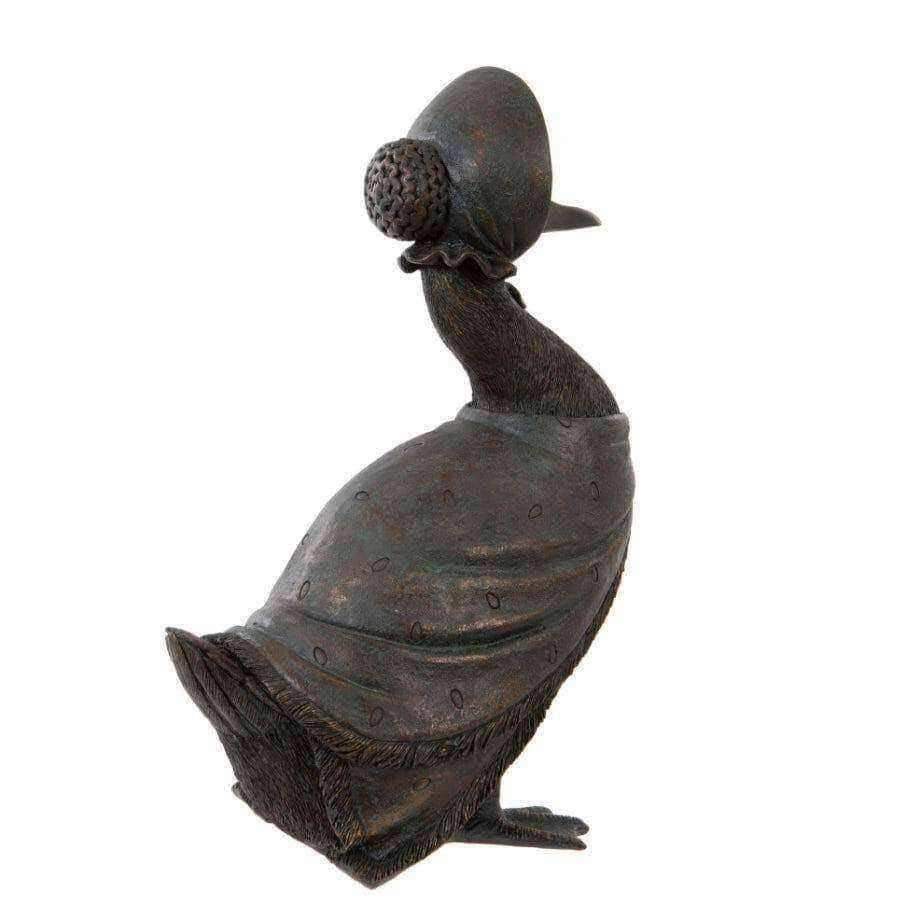 Mrs Duck Garden Ornament - Verdigris Finish - The Farthing