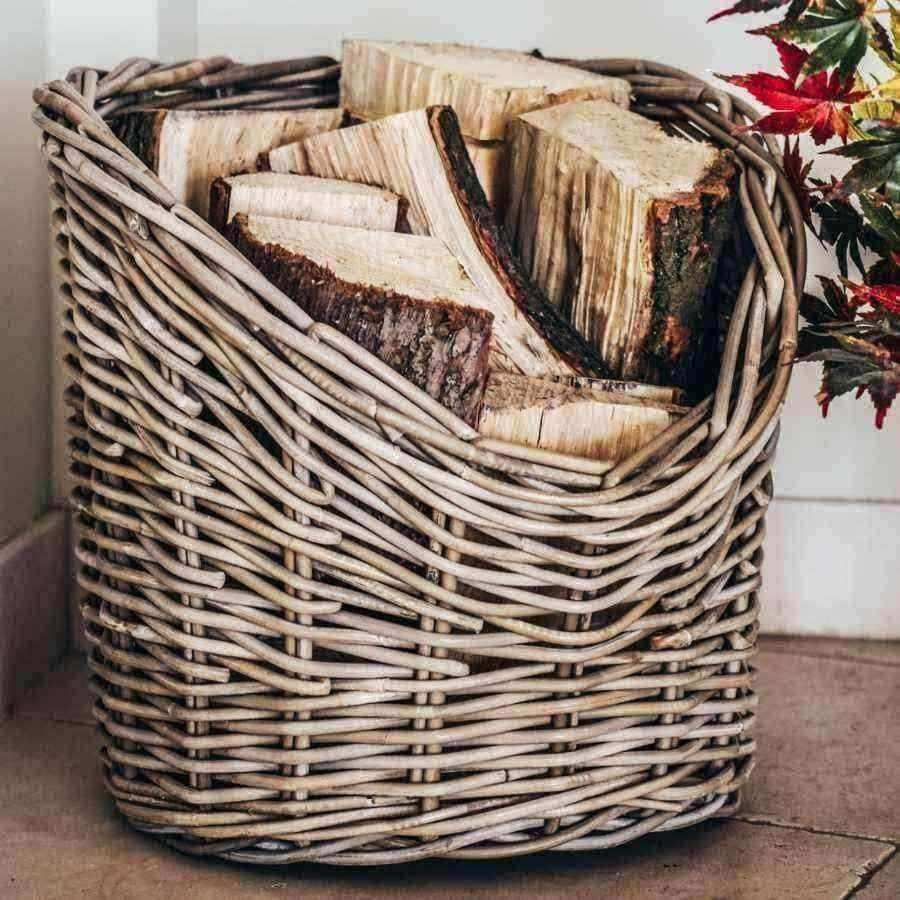 Natural Rattan Log Basket - The Farthing
