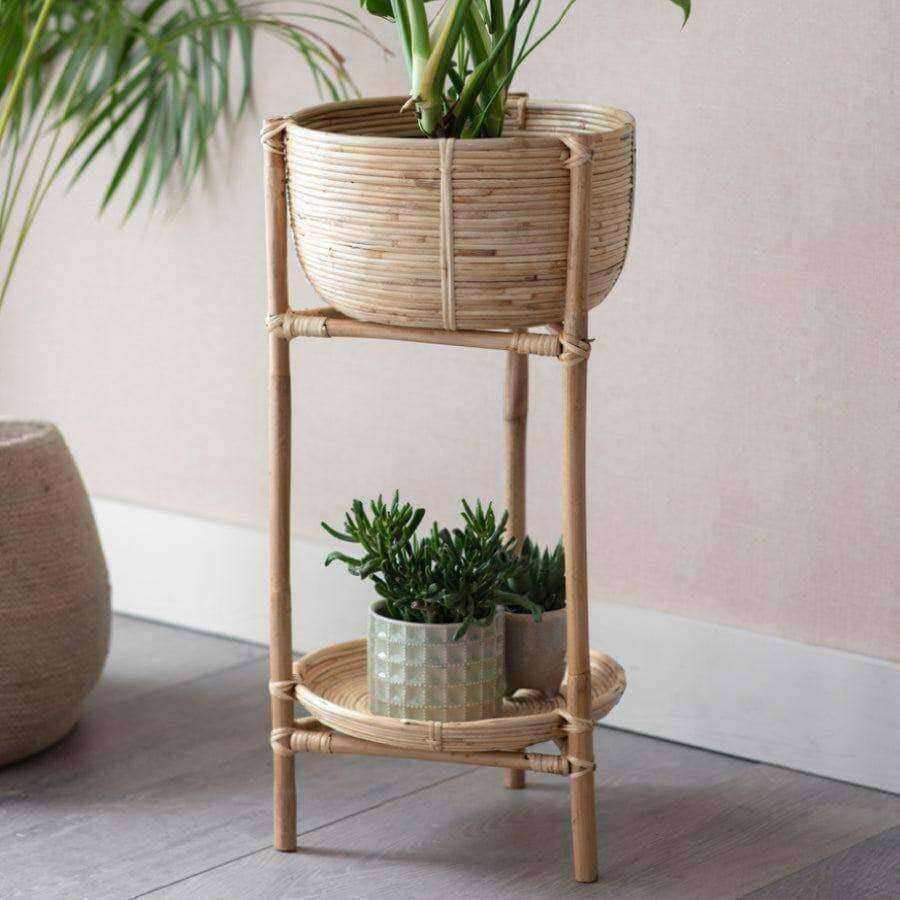 Natural Rattan Plant Stand - The Farthing