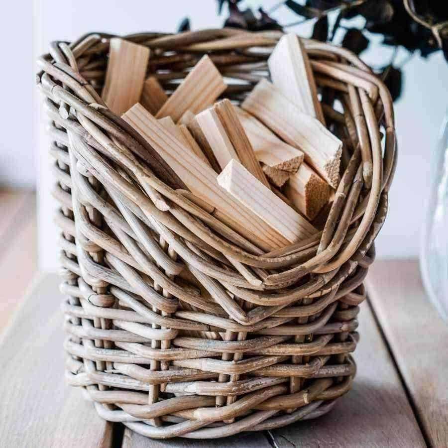 Natural Wicker Kindling Basket - 24cm - The Farthing