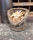 Natural Wicker Kindling Basket - 24cm - The Farthing