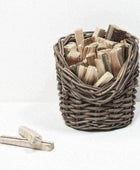 Natural Wicker Kindling Basket - 24cm - The Farthing