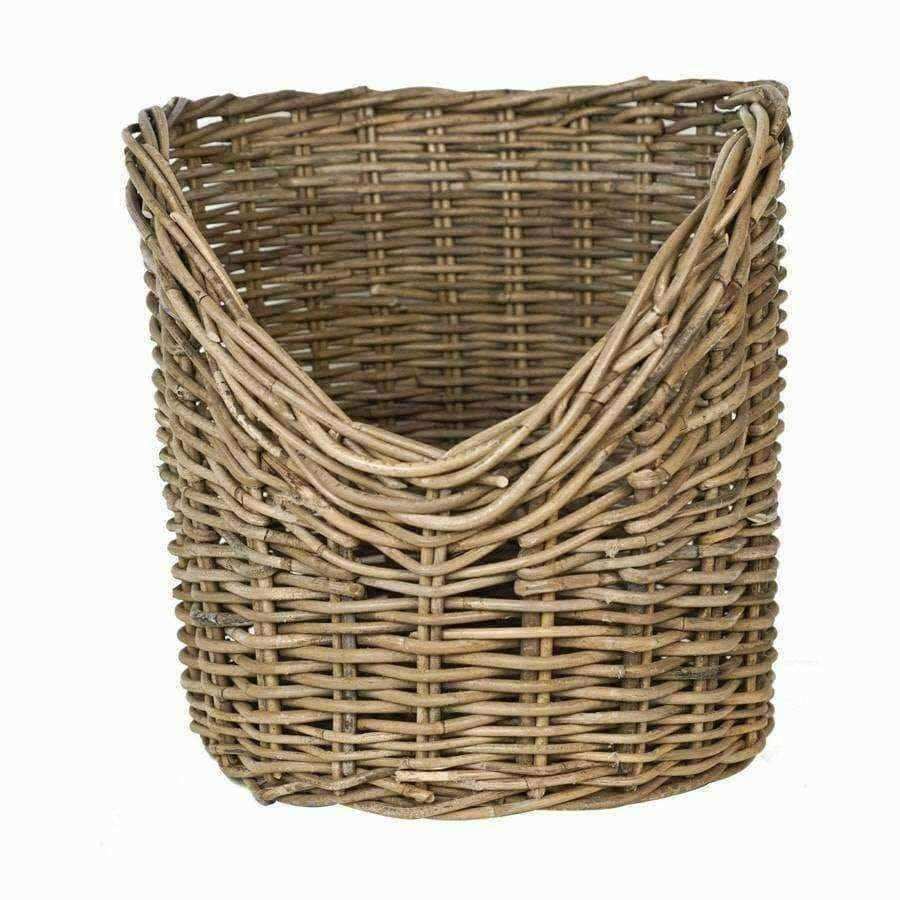 Natural Wicker Kindling Basket - 24cm - The Farthing