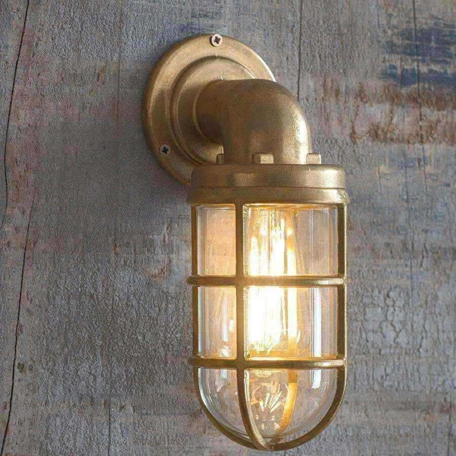 Nautical Brass Cage Down Light - The Farthing