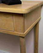 Oak Nordic Single Wide Drawer Dressing Table / Console Table - The Farthing