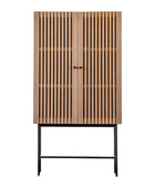 Oak Slatted Cocktail Drinks Cabinet - The Farthing