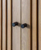 Oak Slatted Cocktail Drinks Cabinet - The Farthing