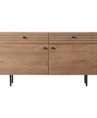 Oak Slatted Groove 2 Drawer 2 Door Sideboard - The Farthing