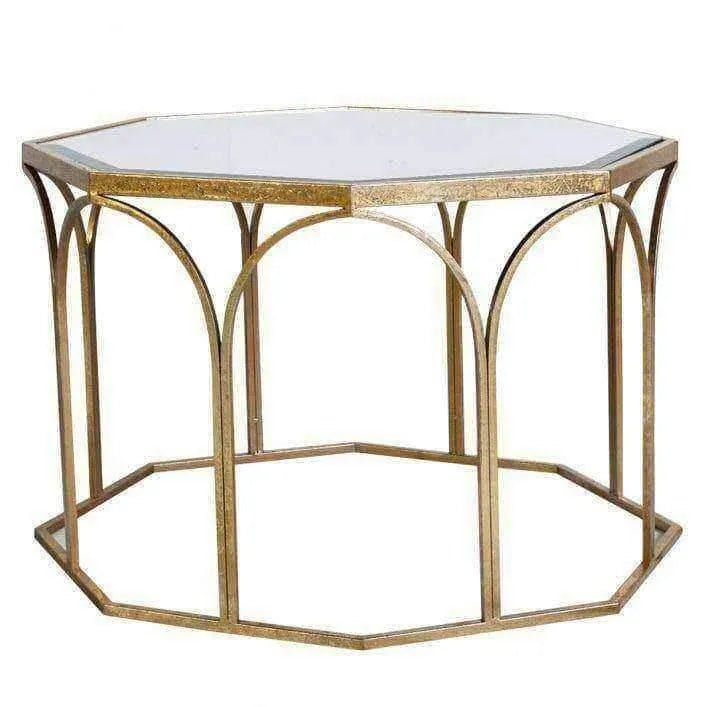 Octagonal Mirror Top Coffee Table - The Farthing