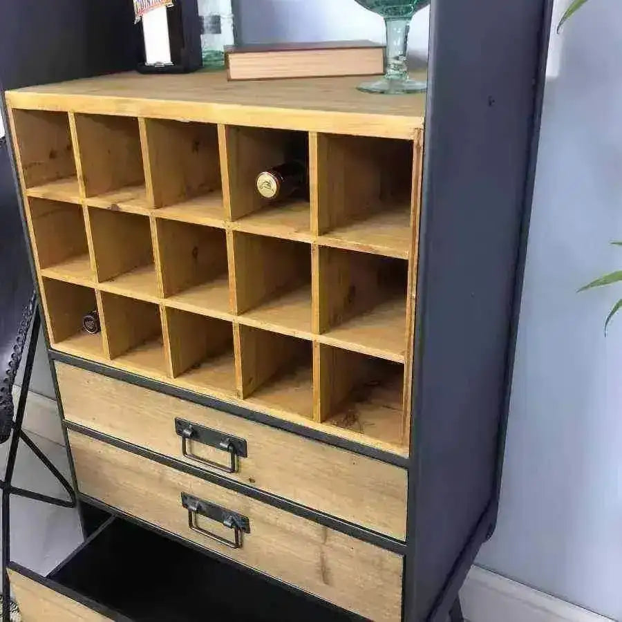 Open Fronted Wine / Drinks Storage Cabinet - - The Farthing