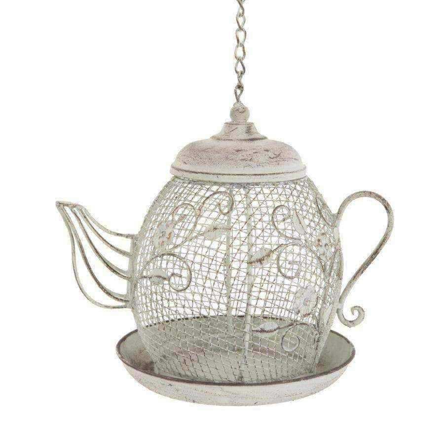 Ornate Teapot Birdfeeder - The Farthing