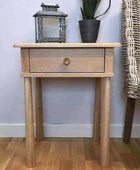 Oslo Oak BedSide 1 Drawer Table - The Farthing