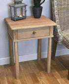 Oslo Oak BedSide 1 Drawer Table - The Farthing