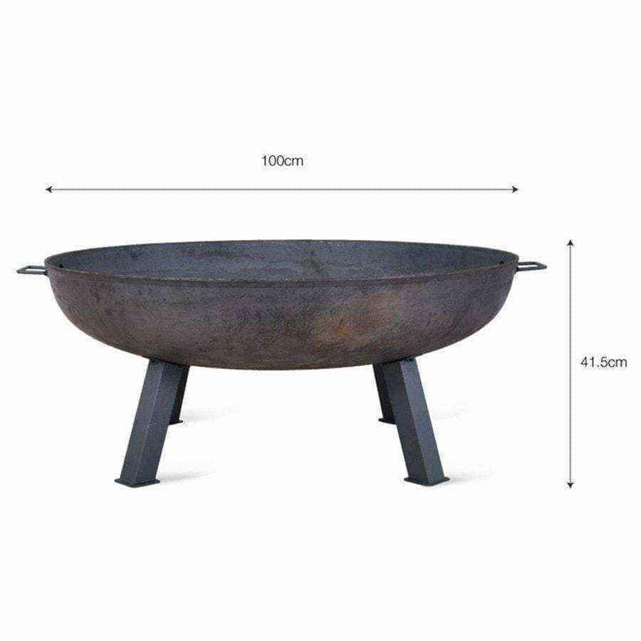 Outdoor Large Fire Pit Brazier Bowl - The Farthing