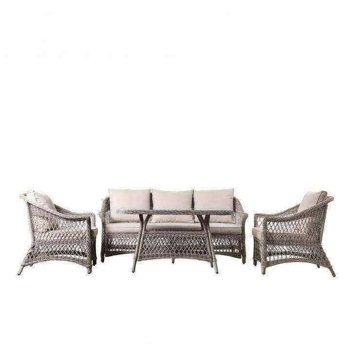 Outdoor PE Rattan Country Sofa Dining Set - The Farthing
