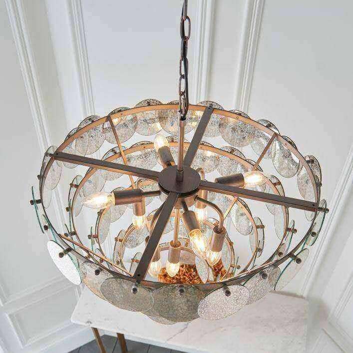Overlapping Glass Circles Pendant Light - The Farthing