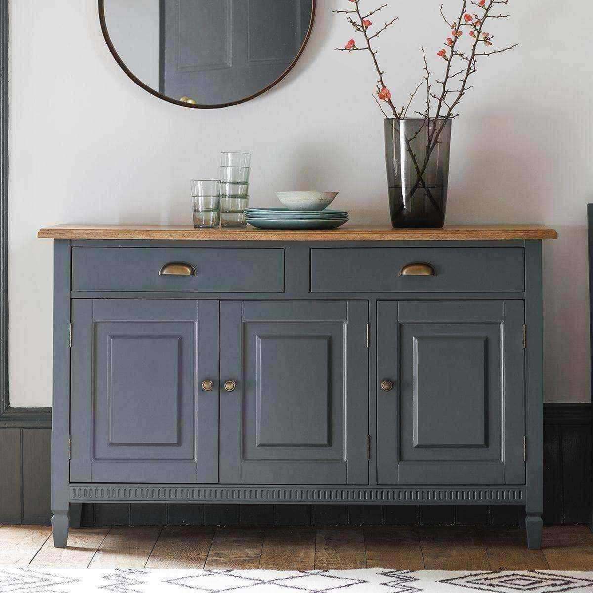Painted Deep Blue Classic 3Door 2Drawer Sideboard - The Farthing
