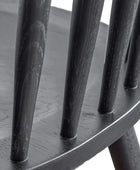 Pair of Black Wood Nordic Style Dining Chairs (2pk) - The Farthing