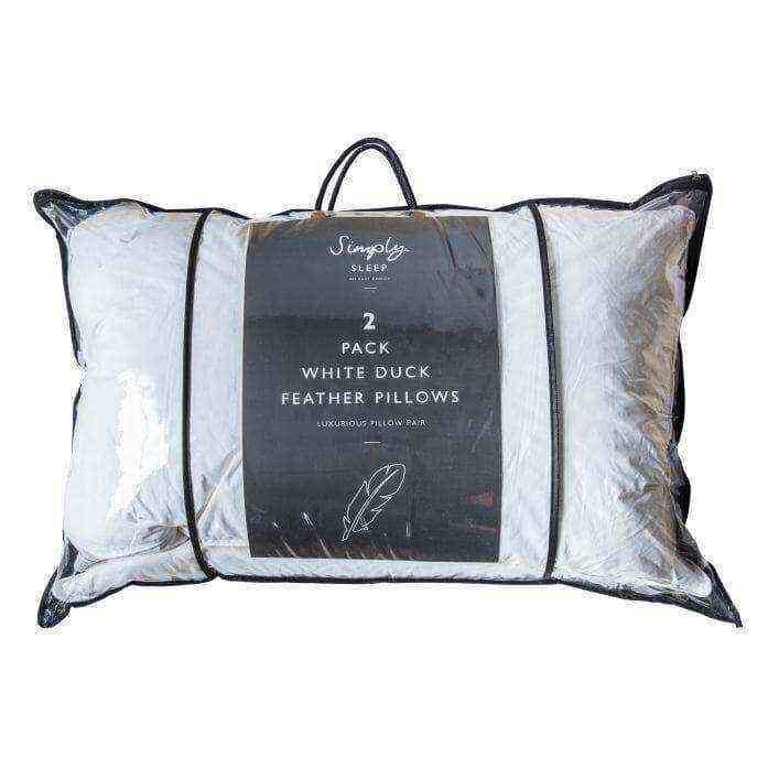 Perfect Sleep - 2 Pack Duck Feather Pillow Set - The Farthing