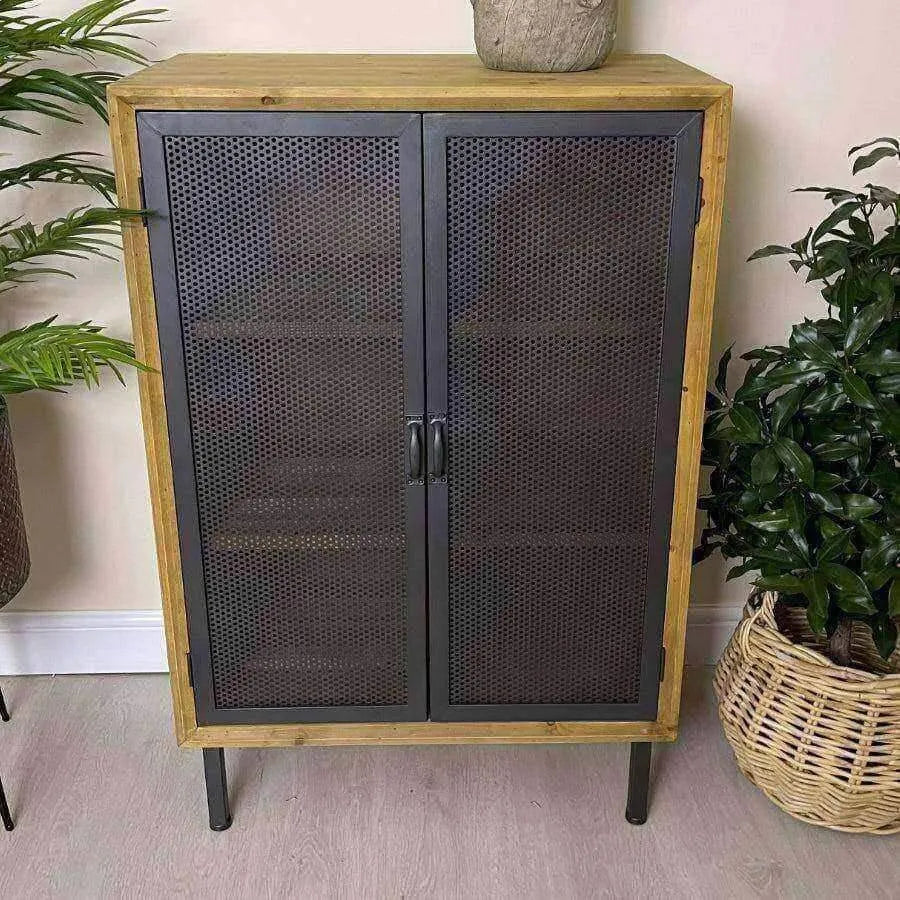 Perforated Metal Door and Wood Cabinet - The Farthing