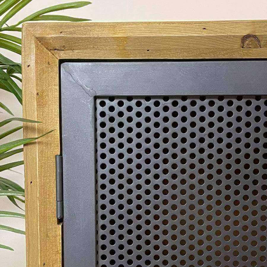Perforated Metal Door and Wood Cabinet - The Farthing