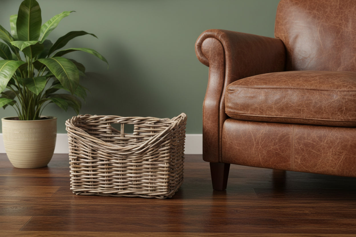 Rattan Magazine Holder - The Farthing