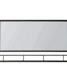 Rectangular Black Metal Shelf Wall Mirror - The Farthing