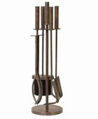 Round Antique Copper Companion Set - The Farthing