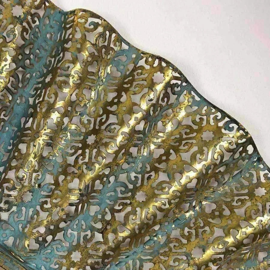 Round Filigree Metal Wall Mirror - The Farthing