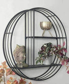 Round Metal Skeleton Wall Shelf - The Farthing