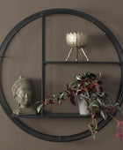 Round Metal Skeleton Wall Shelf - The Farthing