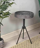 Round Metal Tripod Stand Side Table - The Farthing