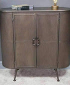 Rounded Edge Metal Storage Cabinet - The Farthing