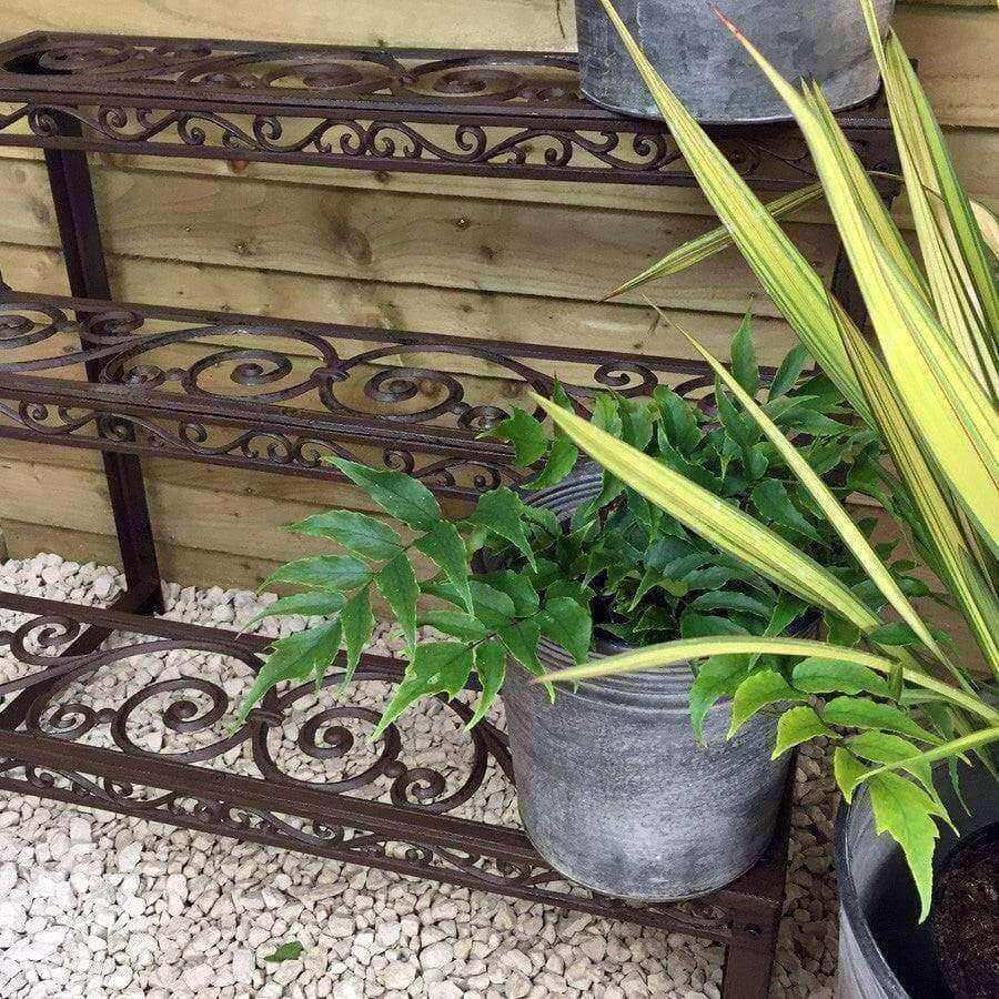 Rustic Cast Iron 3 Tiered Garden Plant Etagere - The Farthing