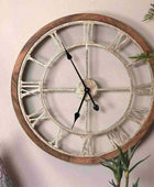 Rustic Cut-Out Skeleton Clock - Distressed Gold - The Farthing