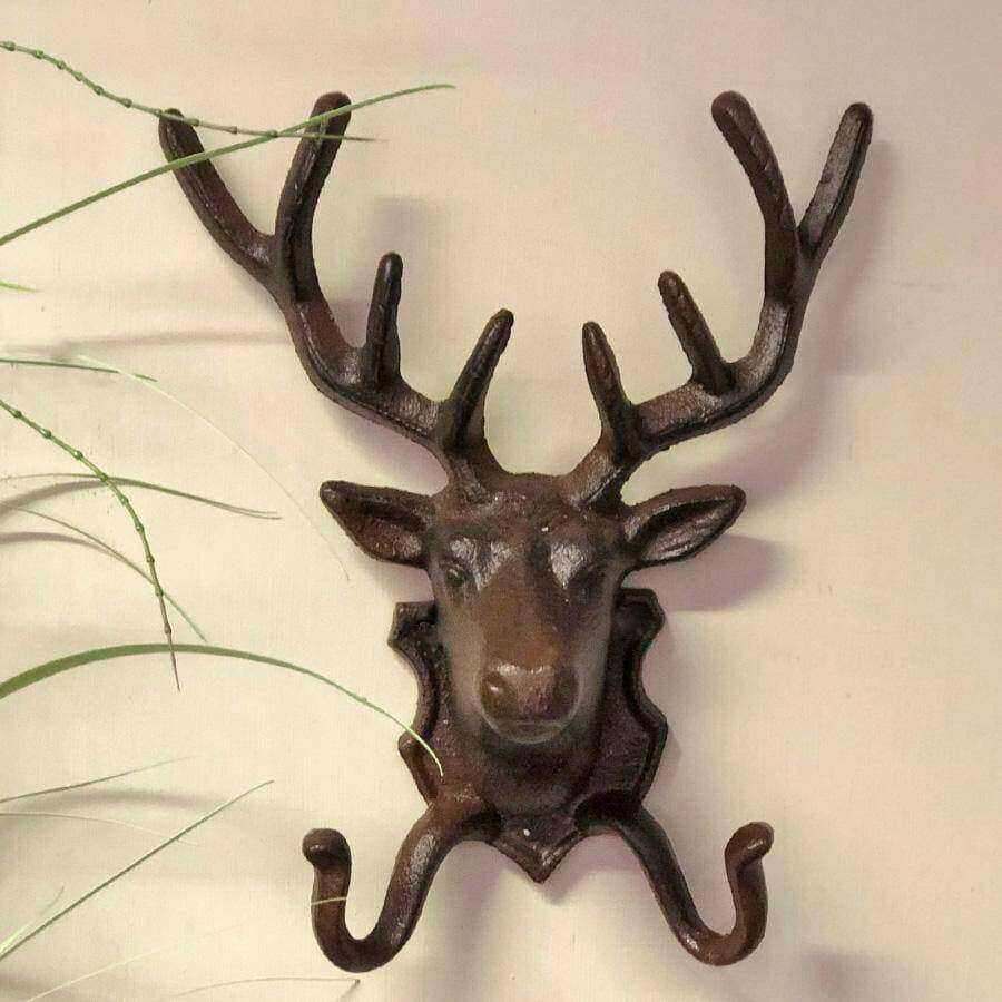 Rustic Deer Head Hook - The Farthing