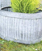 Rustic Distressed Fluted Planter Trough Set - 3 - The Farthing