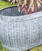 Rustic Distressed Fluted Planter Trough Set - 3 - The Farthing