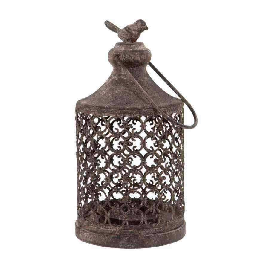 Rustic Filigree Candle Lantern - The Farthing