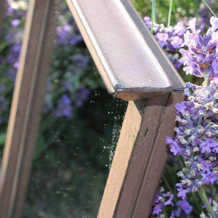 Rustic Metal Garden Window Mirror - The Farthing