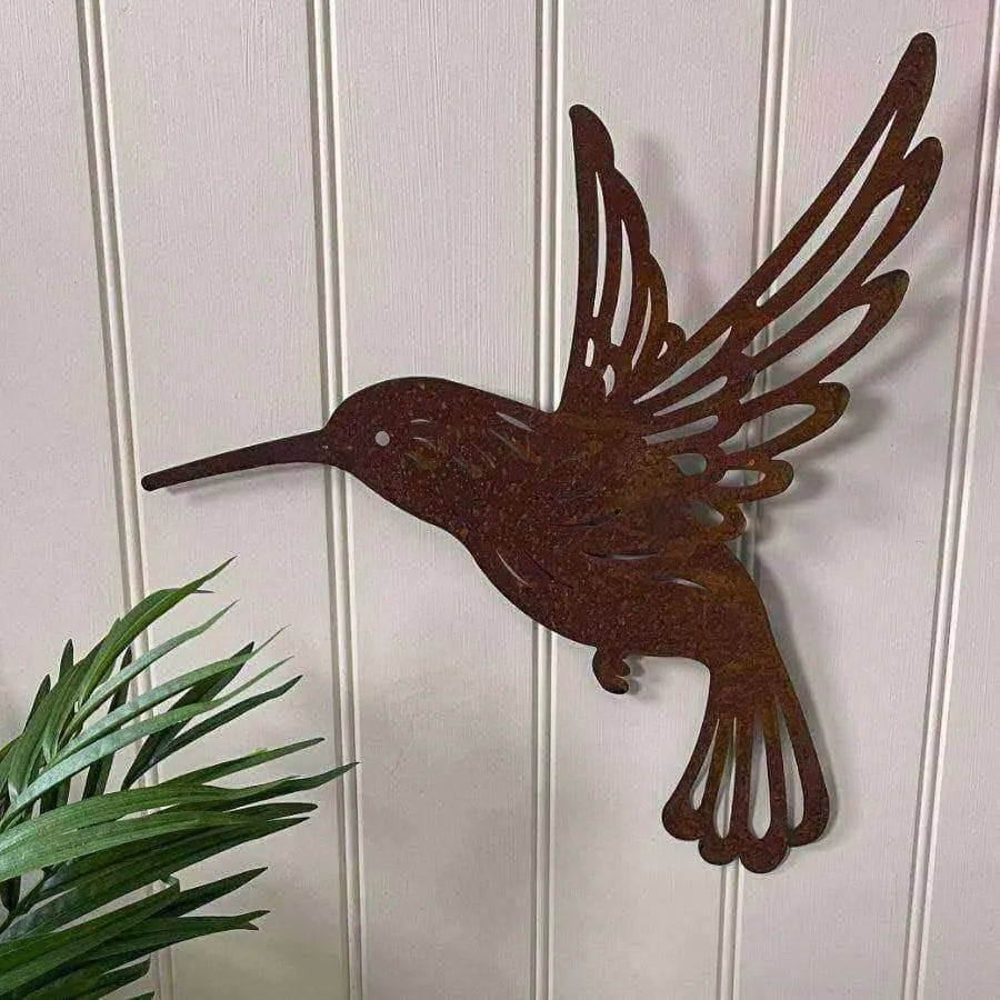 Rustic Metal Hummingbird Wall Art - The Farthing
