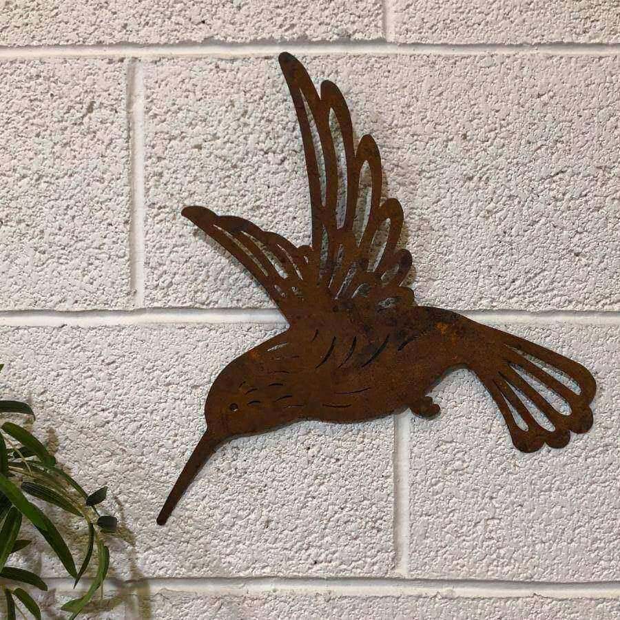 Rustic Metal Hummingbird Wall Art - The Farthing