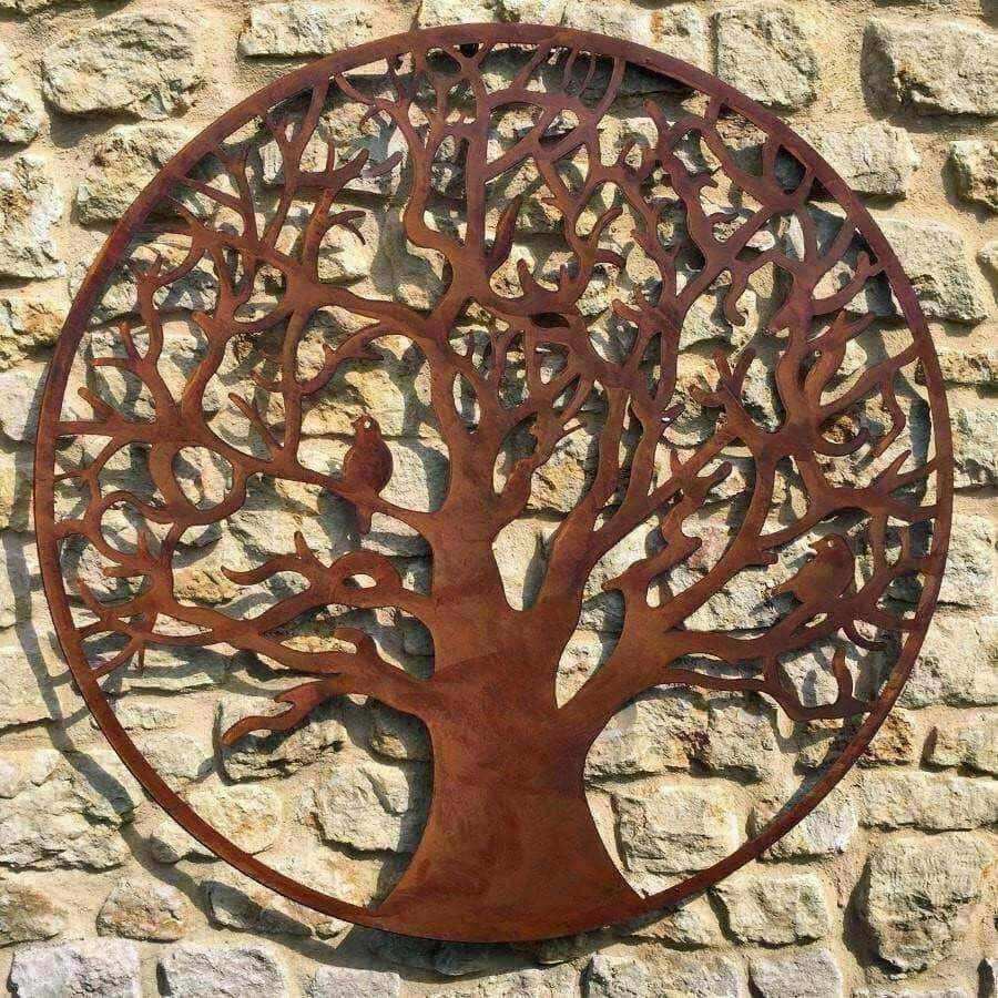 Rustic Metal Tree Wall Art - medium - The Farthing