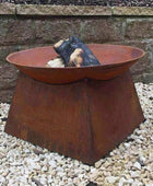 Rustic Rusty Round Fire Pit Brazier - The Farthing