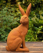 Rustic Rusty Sitting Hare - The Farthing