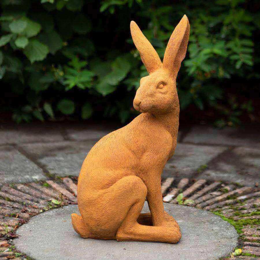 Rustic Rusty Sitting Hare - The Farthing