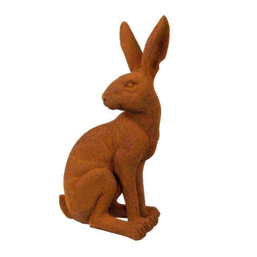 Rustic Rusty Sitting Hare - The Farthing