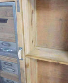Rustic Wooden 5 Drawer Sliding Door Cabinet - The Farthing