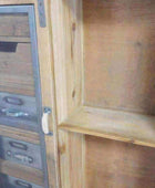 Rustic Wooden 5 Drawer Sliding Door Cabinet - The Farthing