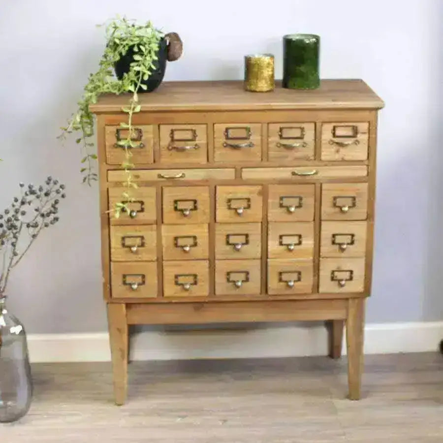 Rustic Wooden Apothecary Cabinet - The Farthing